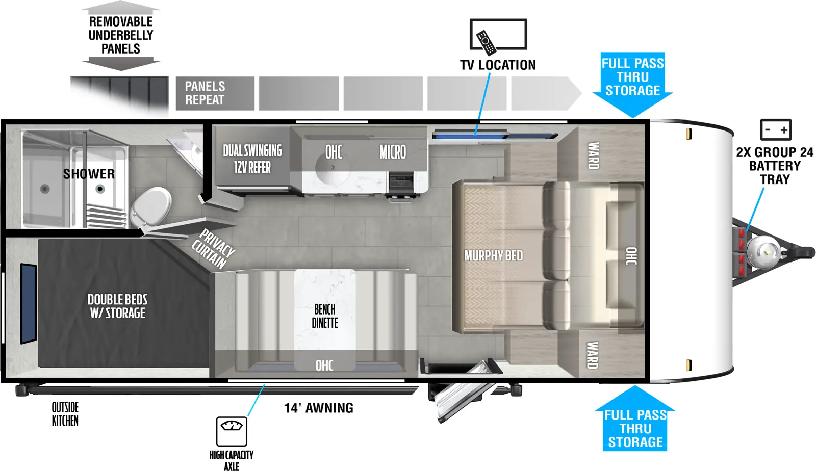 Wildwood Fsx 179DBK Floorplan